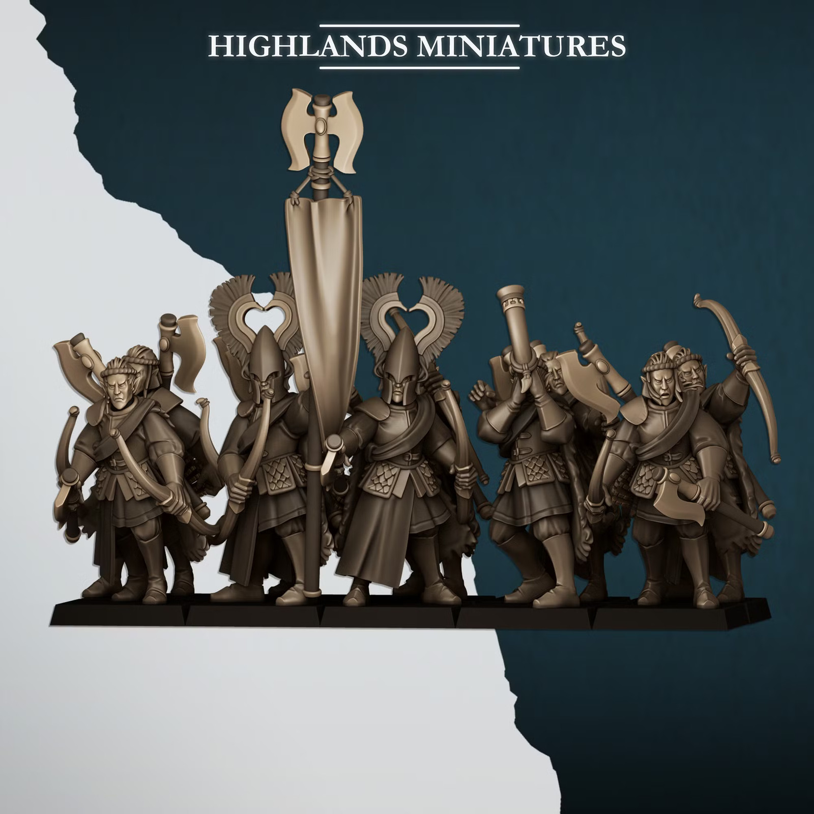 Nemean Lions with Bows Set | 32mm Scale | Highlands Miniatures