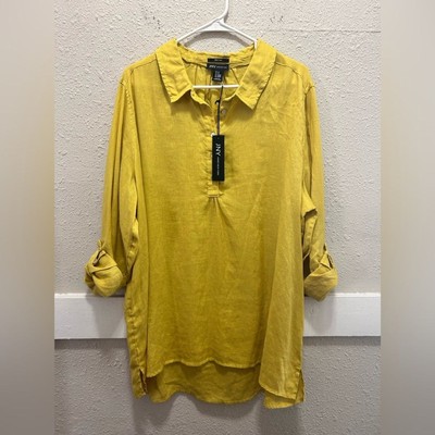 JONES NEW YORK JNY LINEN Women Size 2X Pullover Top NWT