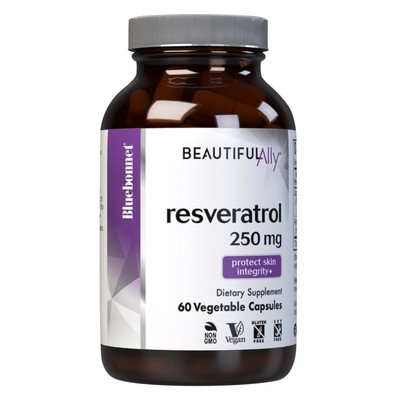 Bluebonnet Beautiful Ally Ресвератрол 250 мг 60 растительных капсул