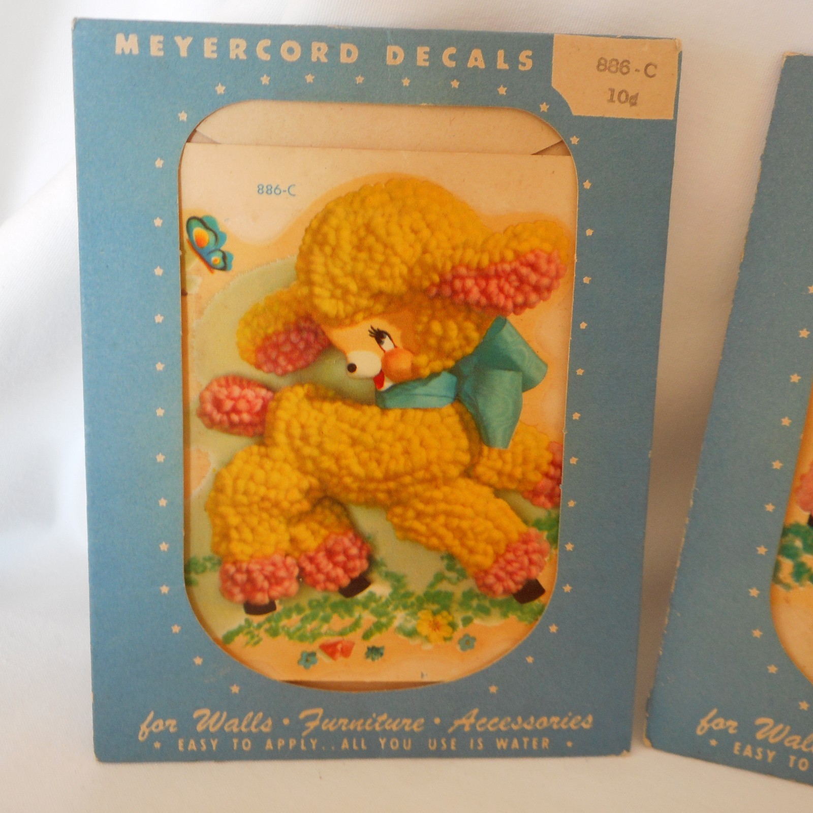 Three Meyercord Decals Little Lamb True Vintage Retro 1940's-1950's