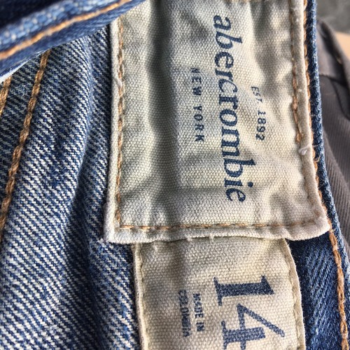 Abercrombie & Fitch Kilburn Low Rise Boot BUTTON FLY Jeans Youth Boys 14