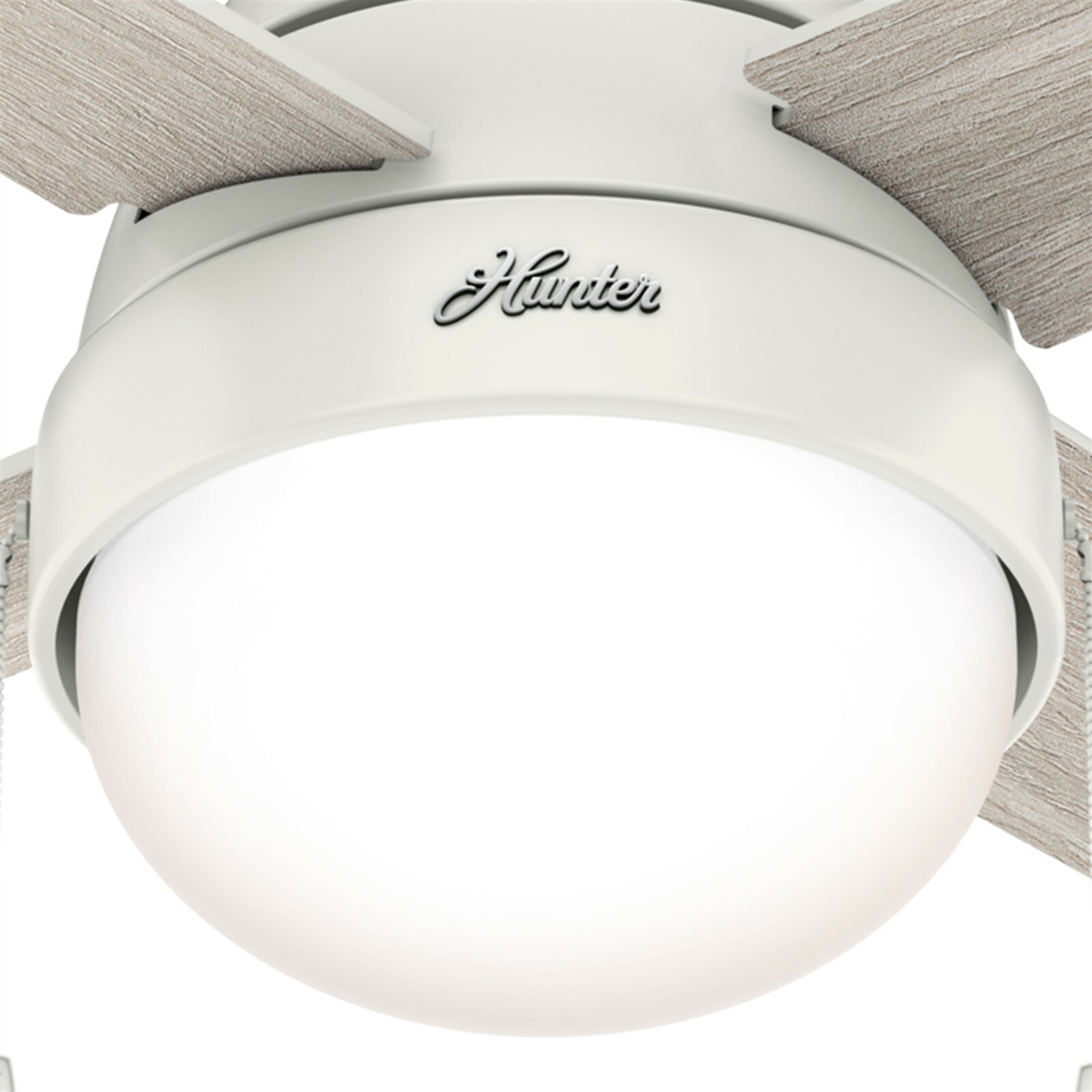 Hunter Fan 44 inch Low Profile Fresh White Indoor Ceiling Fan with
