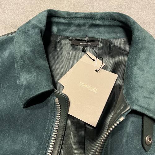Pre-owned Tom Ford Suede Jacket In Medium And Large In Green