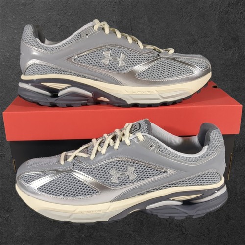 onyanpu UA HOVR Apparition Unisex Sneakers Grey/White Men's 10.5