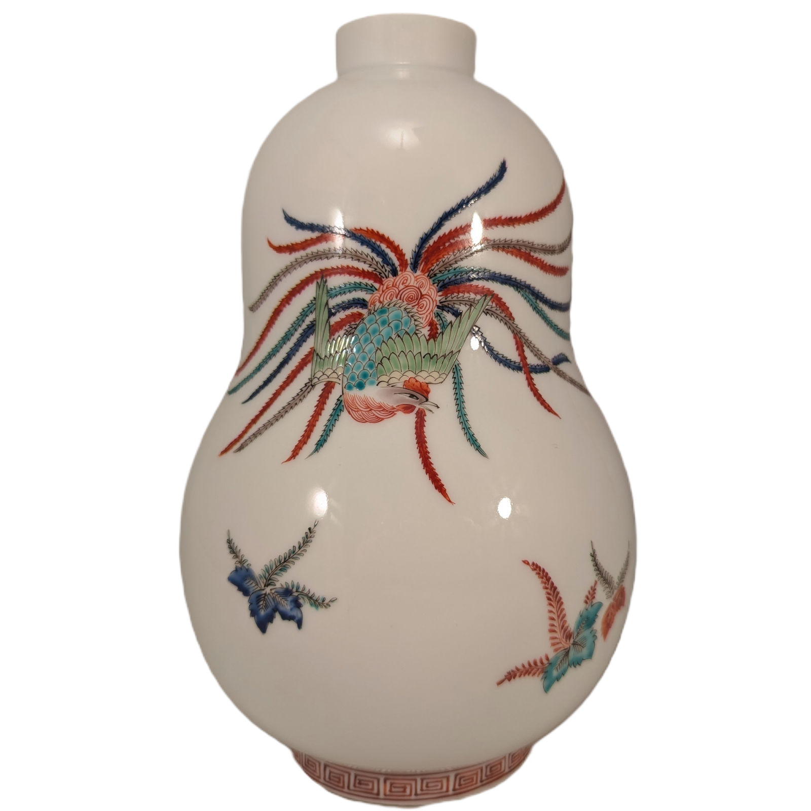 Japanese Arita Porcelain Gourd Shape Vase Sakaida Kakiemon