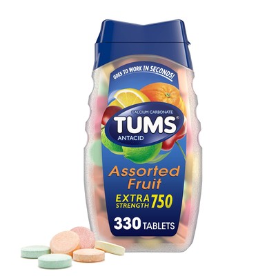 TUMS Chewable Antacid Tablets for Extra Strength Heartburn Rel...