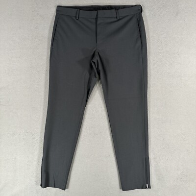 PT Torino Dress Pants Mens 50 Gray Wool Blend Epsilon Stretch Ankle Zip EUC