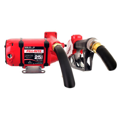 FillRite NX25-120NF-AA 120V 25 GPM Foot Mounted 1'' Outlet Fuel Transfer Pump Red