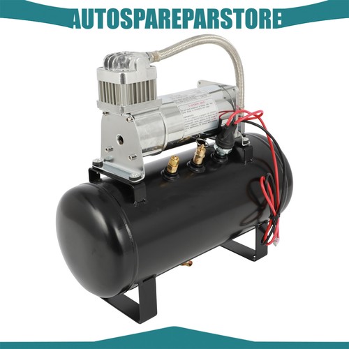 12V Air Horn 2 Gal Air Tank 150 Psi Compressor Onboard System Kit  For Train Car