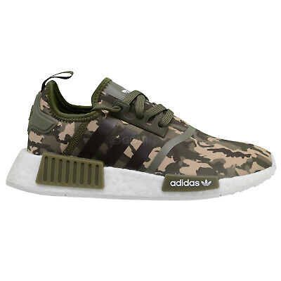 Adidas Originals NMD_R1 J Youth Shoes Olive Green Camo Kids 