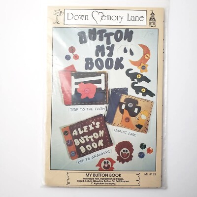 Down Memory Lane My Button Book Quilt Pattern Felt Craft Pattern