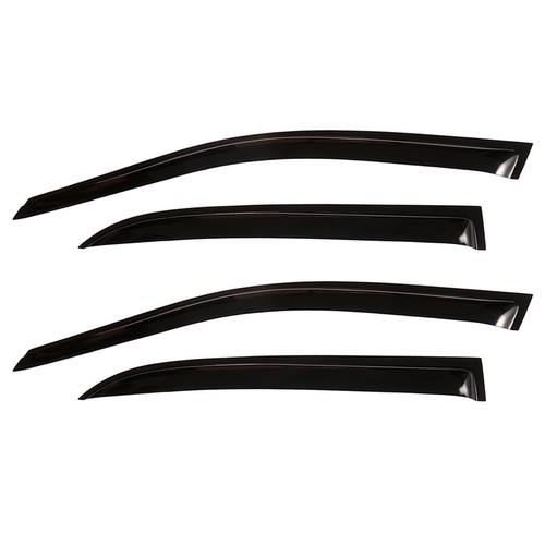 Dark Black Wind Deflectors Slim Window Visors For 2003-2007 Honda Accord Sedan