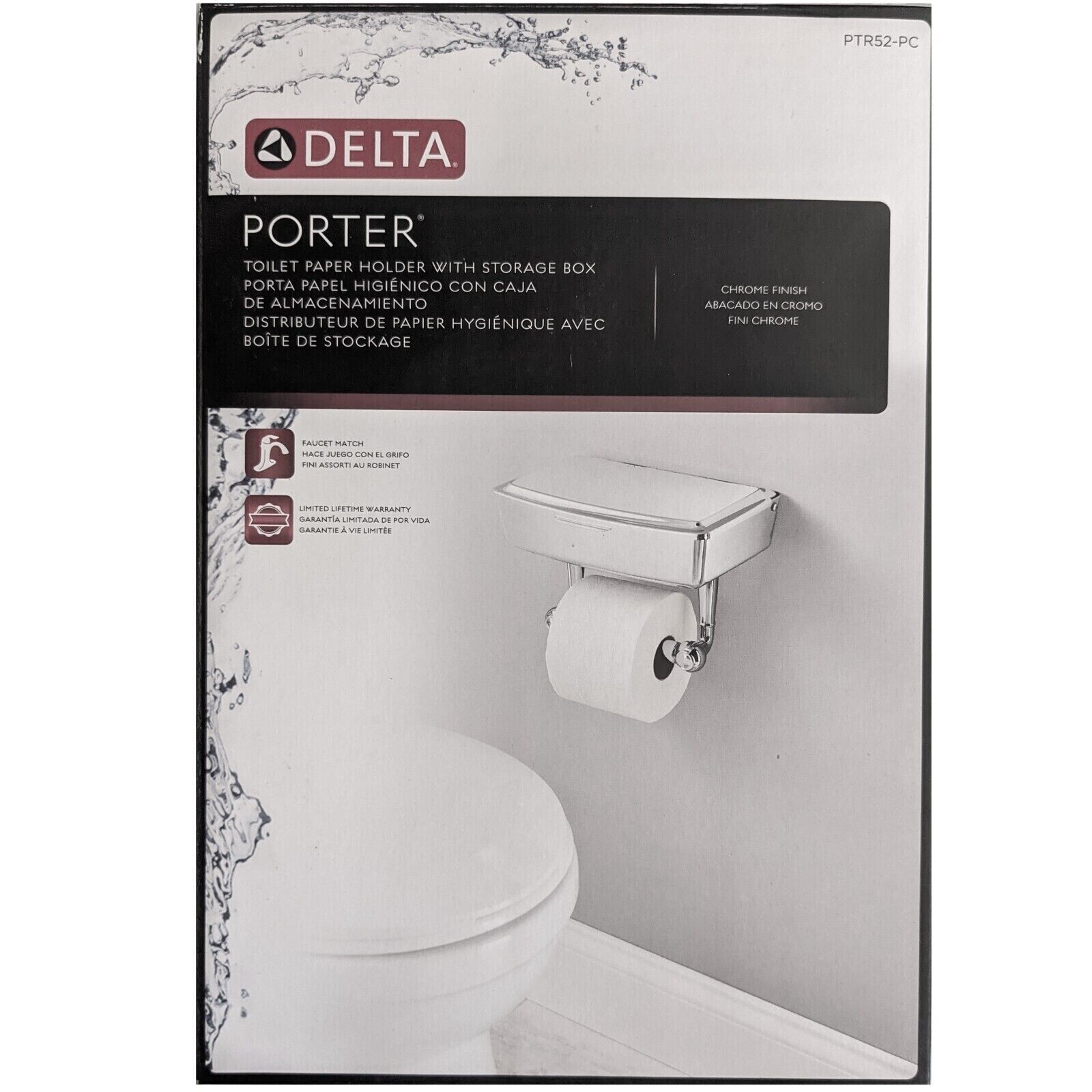 Delta Toilet Paper Holder with Privacy Storage Box for wipes Delta Toilet Paper Holder with Privacy Storage Box for wipes