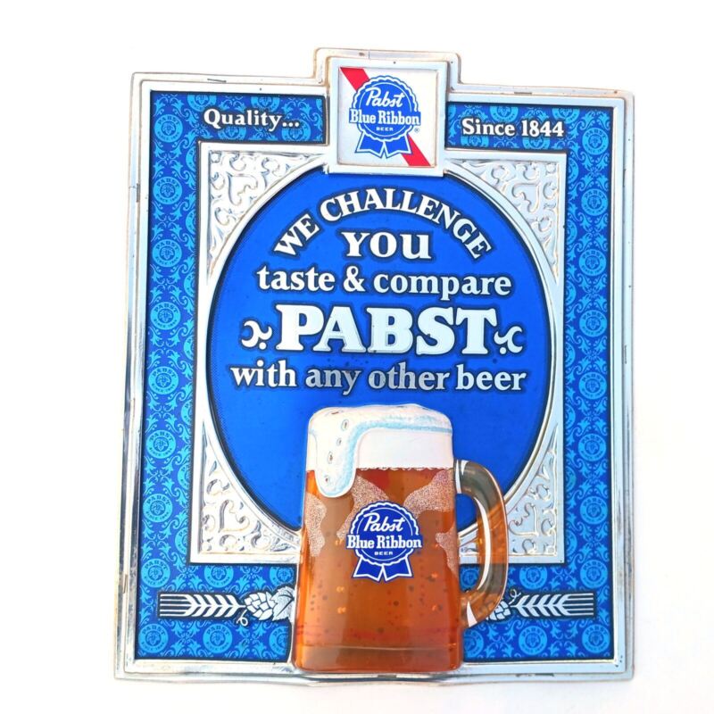 ADVERTISING SIGN:  PABST BLUE RIBBON BEER P-1697   LF