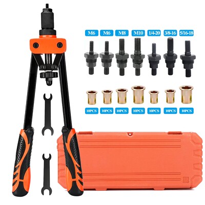 Rivet Nut Gun Kit Rivnut Tool Nut Setter Thread Setting Nutsert Tool SAE&Metric