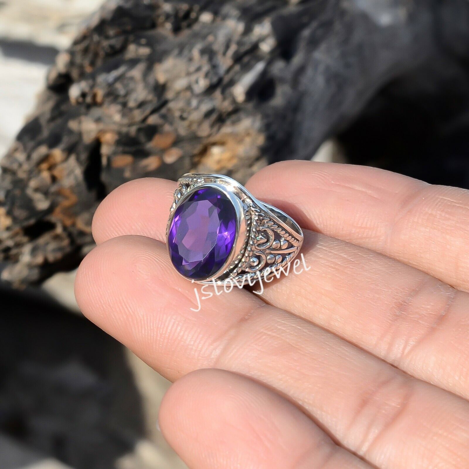Amethyst Faceted Gemstone 925 Sterling Silver Vintage Ring All Size JL_1382 | eBay Amethyst Faceted Gemstone 925 Sterling Silver Vintage Ring All Size JL_1382 | eBay