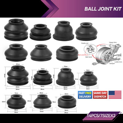 14 x Universal Rubber Tie Rod End Ball Joint Dust Boots Dust Cover Boot Gaiters.