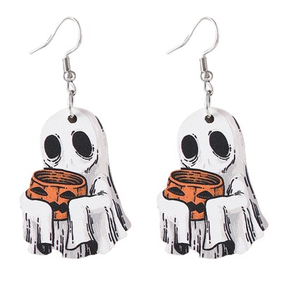 Ghost Earrings Ghost Pumpkin Halloween Theme Earrings for Holiday Party