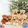Tezituor Teddy Bear Stuffed Animal Bulk 12 Packs, 14in Small Bulk Teddy Bear Plush, Teddy Bears Centerpiece for Baby Shower, Stuffed Bear Gift for Kids, Christmas, Valentines, Light Brown/Dark Brown