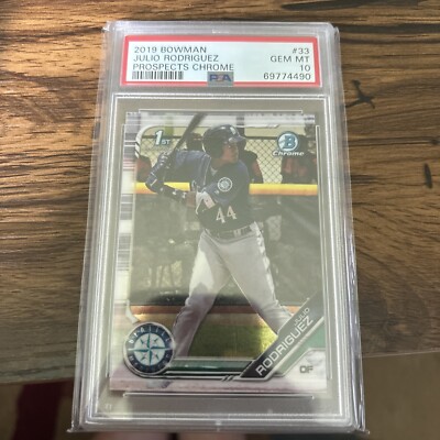 2019 Bowman - Chrome Prospects #BCP-33 Julio Rodriguez (RC) Graded PSA 10