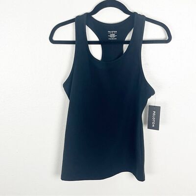 PELOTON Black Cadence Racerback Performance Wear Tank Top, Size Medium