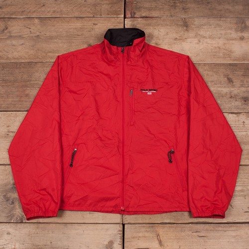 red polo windbreaker