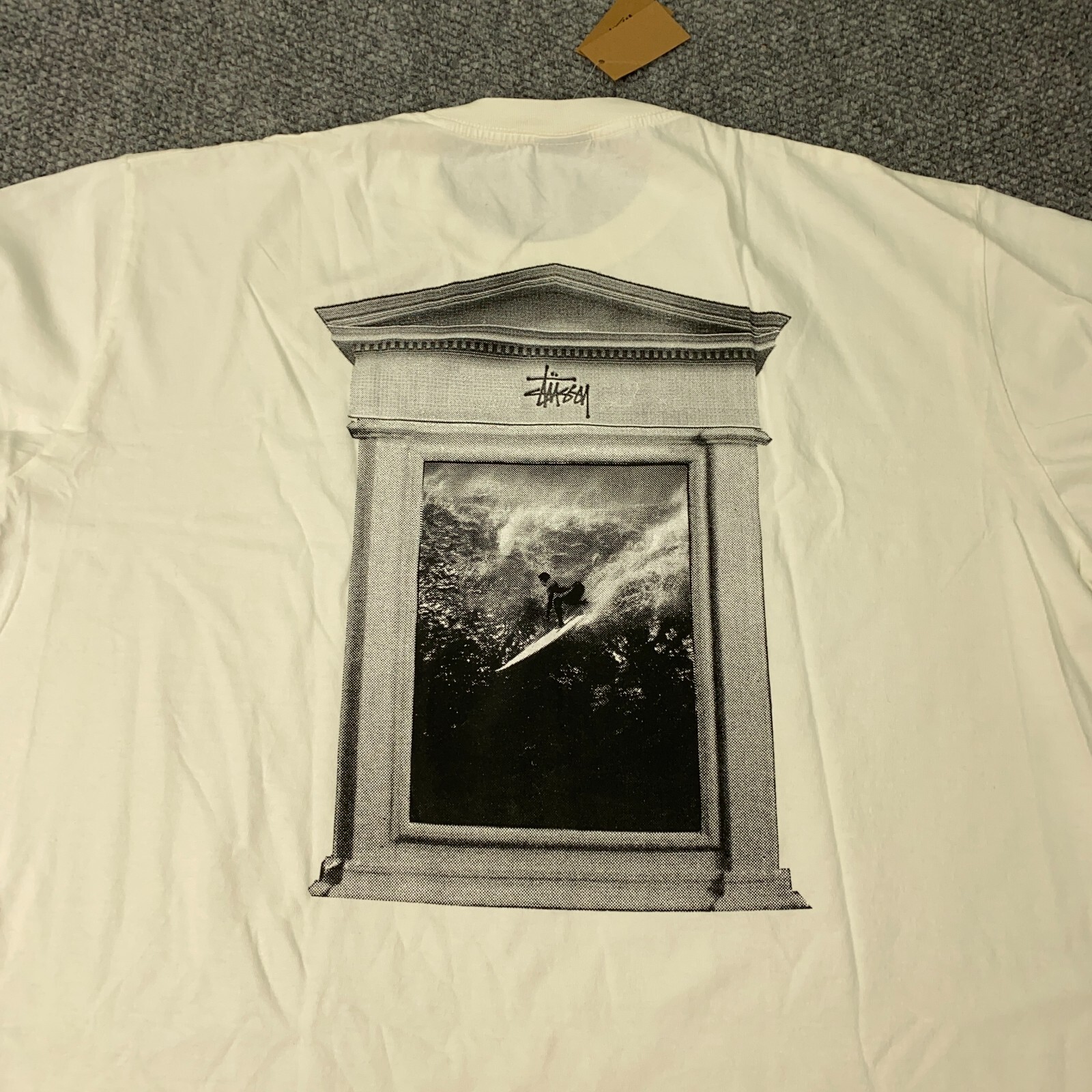 Stussy Surf Tomb Pigment Dyed Tee Mens XXL Natural Made In