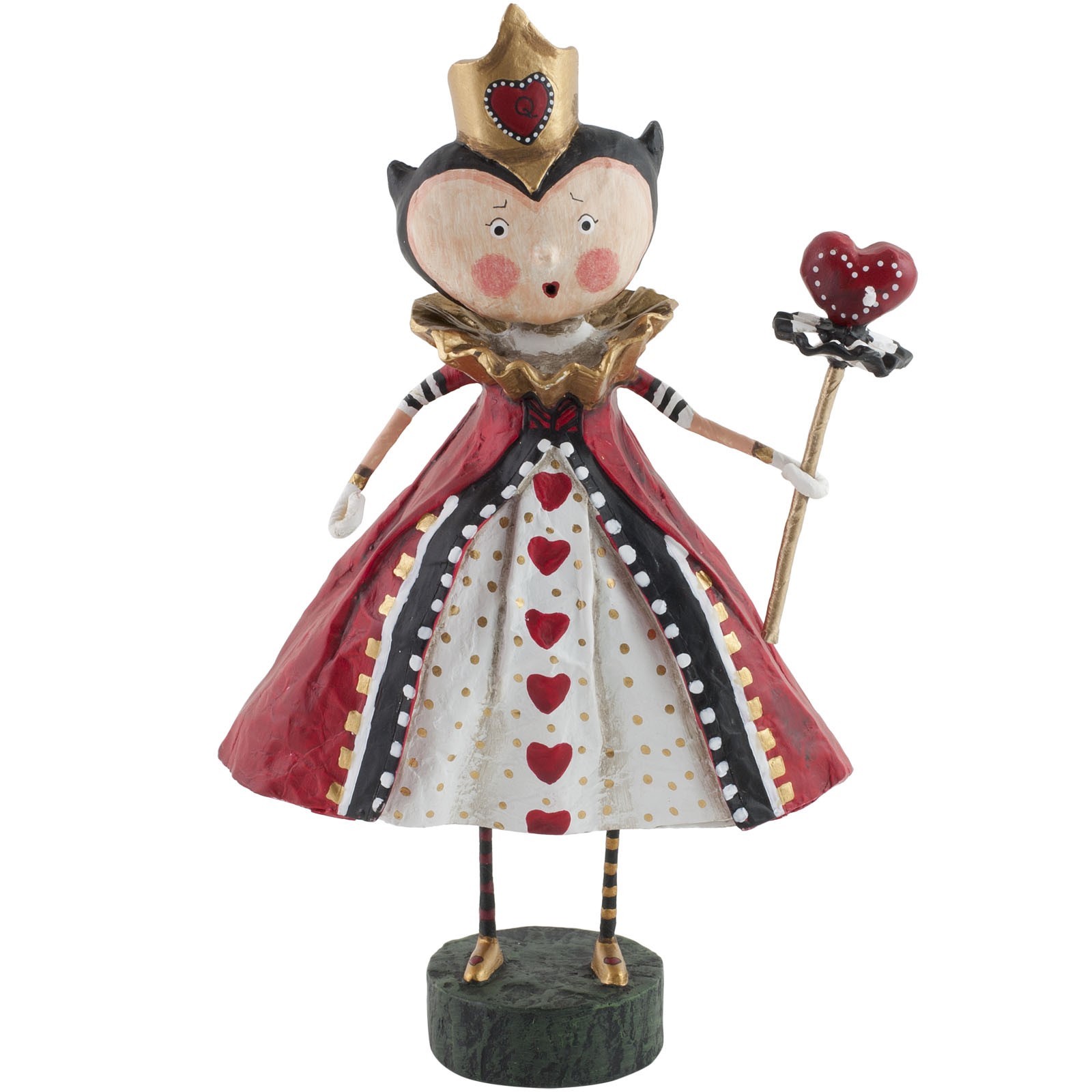 Lori Mitchell Alice in Wonderland Queen of Hearts Figurine Folk Art