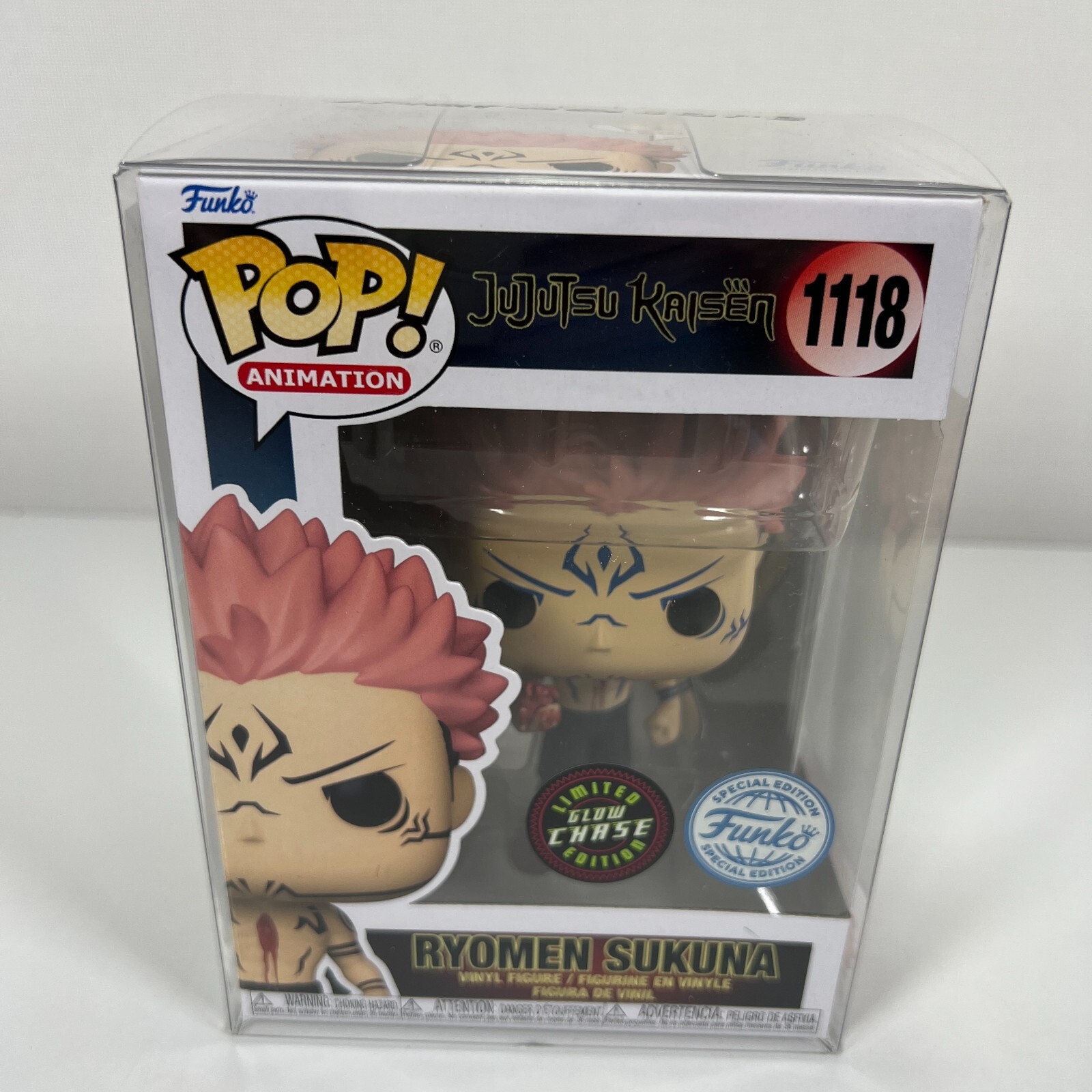 Funko Pop! Jujutsu Ryomen Sukuna #1118 Glow Chase Limited