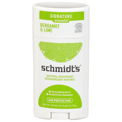 Schmidt's Bergamot Lime Deodorant 2.65 oz (Pack of 3)