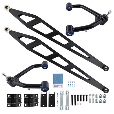 Front Upper Control Arm + Rear Traction Bars For 2007-2018 Silverado Sierra 1500