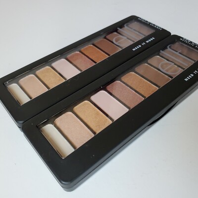 2 e.l.f Eyeshadow 10 Colors Palette Need It Nude 83279 ELF Metallic Shimmer **