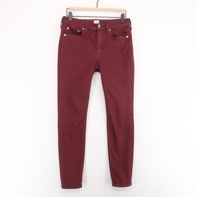 Edwin Pixie Skinny Jeans Womens 28 Washed Burgundy Stretch Mid Rise