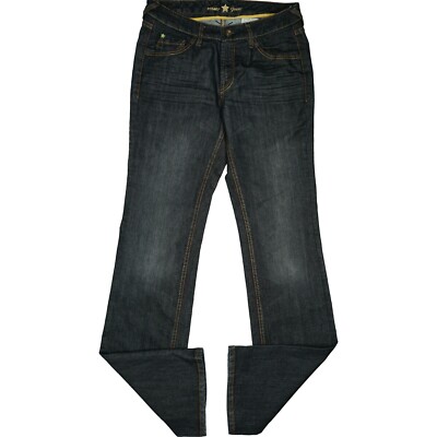 ROSNER 36 L34 Jeans Hose grau Damen Goldstar Bootcut Stretch Schlag mid Rise W28