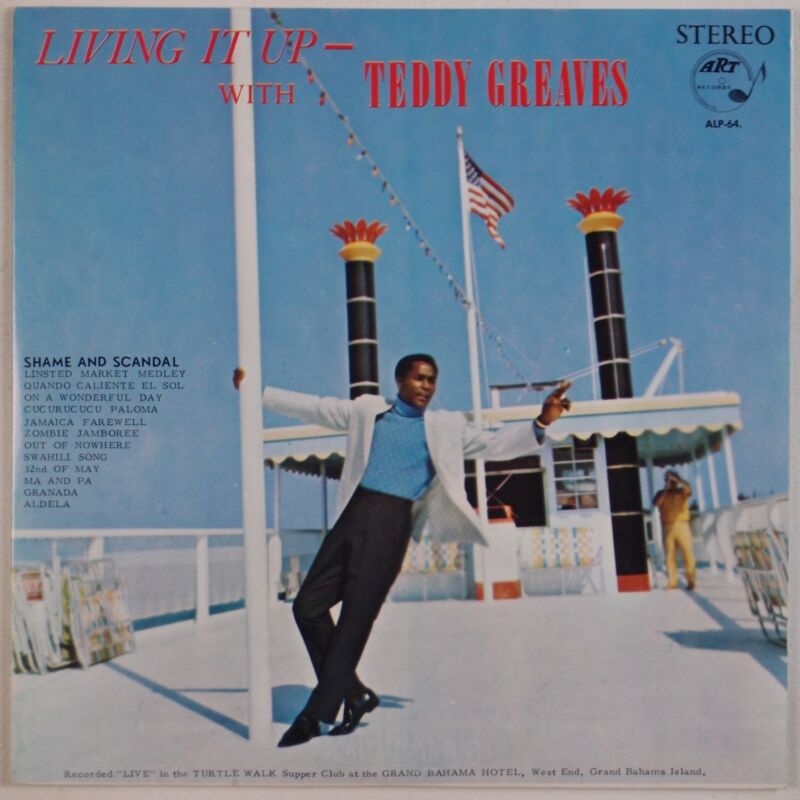 Teddy Greaves: Living It Up Art Jamaican Calypso Jazz Usa ’64 Orig Nm- Lp