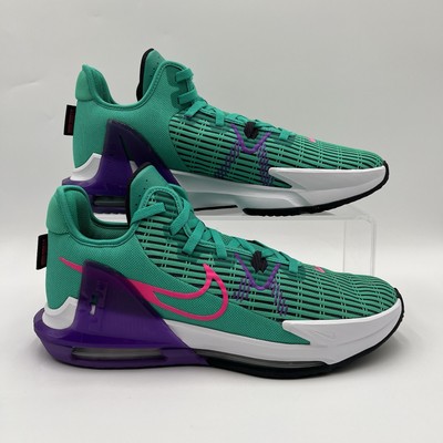 Mens Size 13 Lebron Witness VI Emrald Hyper Pink Basketball Shoes CZ4052 300 NEW