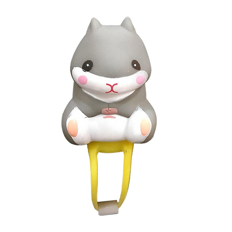 Kids Bicycle Bell w/ Light Cute Animal Bike Squeeze Horn Bell for Bike Handlebar