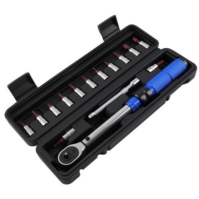 72T Ratchet Torque Wrench Set for Motorcycle Bike Maintenance 2-24Nm with Bits