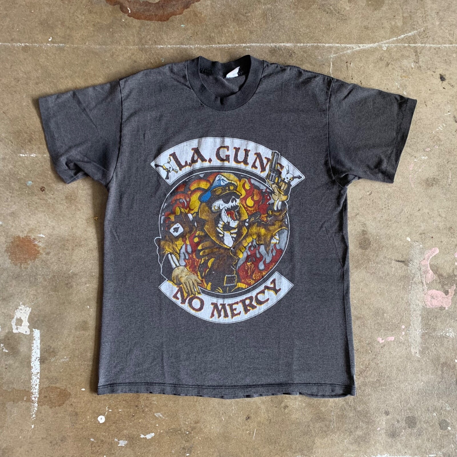 トップス L.A GUNS 80s VINTAGE L.A. GUNS ELECTRIC GYPSY TOUR CONCERT T-SHIRT SZ
