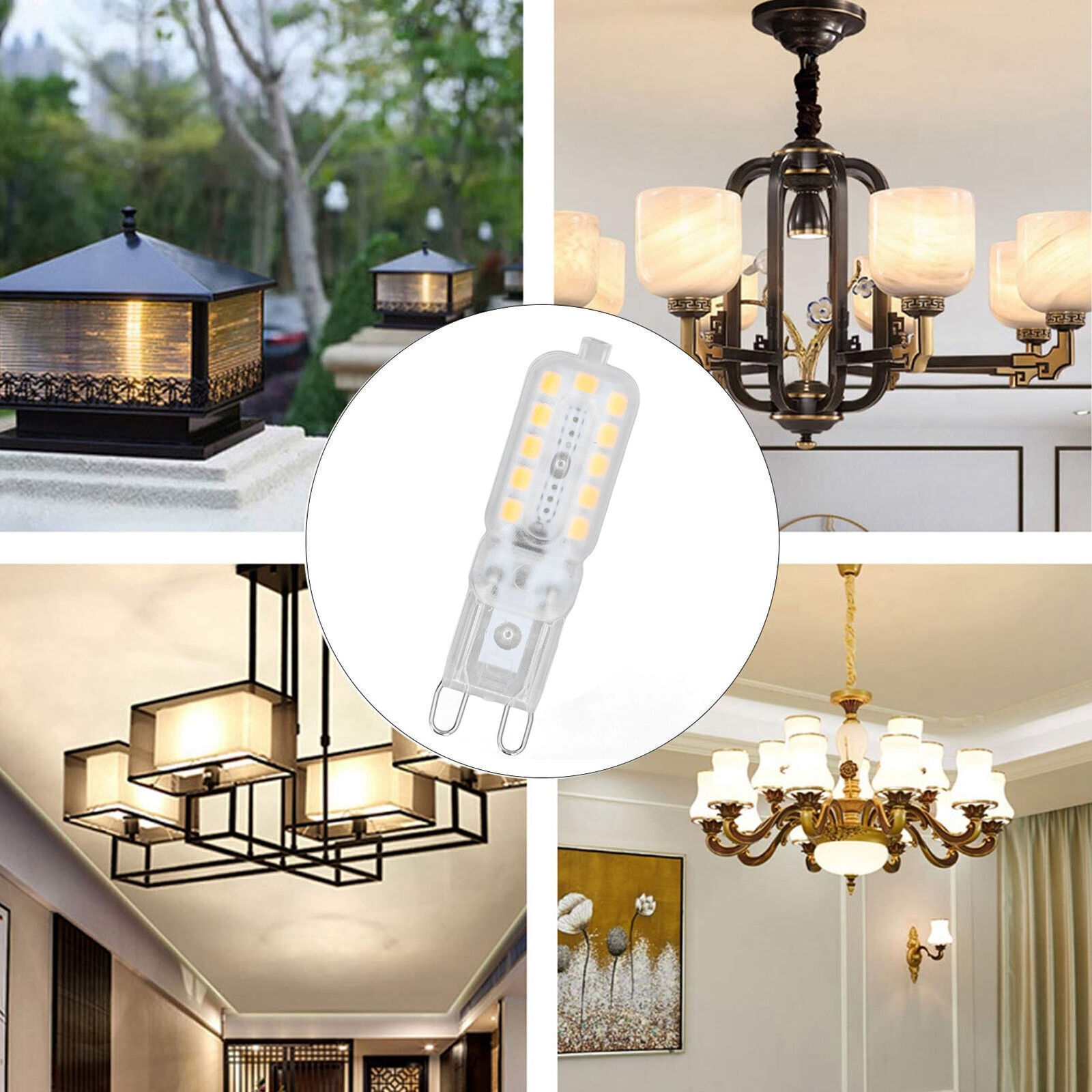 6pcs G9 LED Bulb 5W Transparent Cover 22LED Dimmable G9 Light Bulb for Ceiling