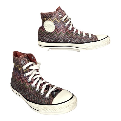 「レア」CONVERSE × MISSONI ミッソーニ コラボUS6.5 CONVERSE X MISSONI Collab Women's Sz 6.5 Pink Green Zigzag