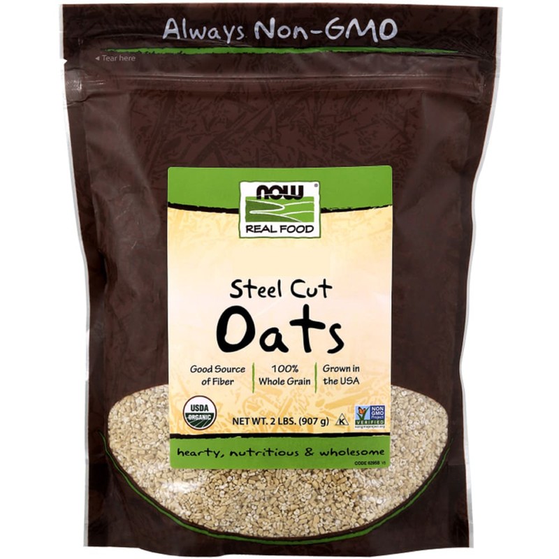 Now Foods, Organic Steel Cut Oats (Gruau D'Avoine Biologique), 907 G - Livrai...