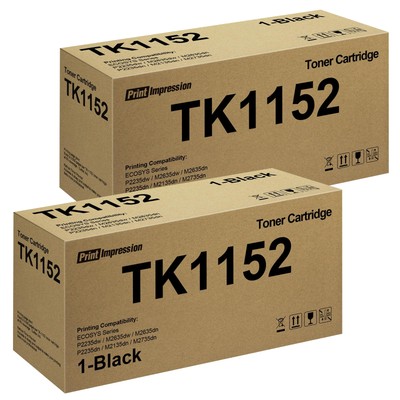 TK 1152 Black Toner Cartridges Compatible Replacement for Kyocera TK-1152 TK1...