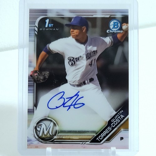 Quintin Torres-Costa 2019 1st Bowman Chrome Prospect On-Card