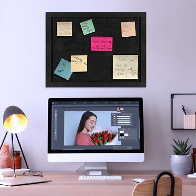 	TORASO Cork Board Bulletin Board with FeltWood Framed Display Bulletin Board	