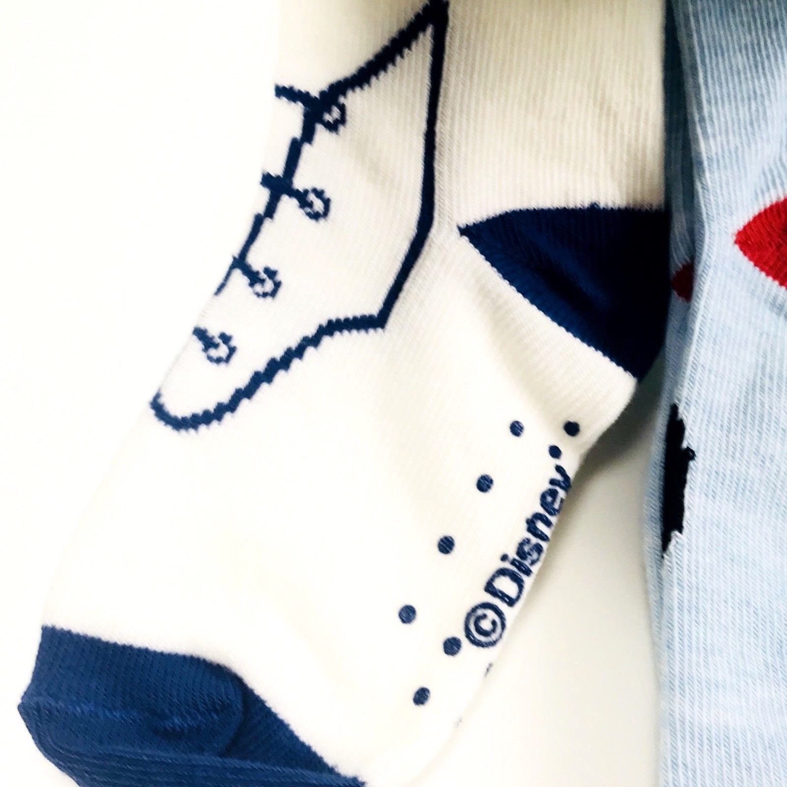 Disney Store Mickey Mouse Crib Socks Set Size 12-24 Mo Baby Boy Blue White Red