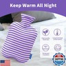 DICEVER Hot Water Bottle with Soft Cover, 2L Hot Water Bag for Menstrual Cramps, Neck and Shoulder Pain Relief, Hot and Cold Therapies, Hand Feet Warmer, Light Purple