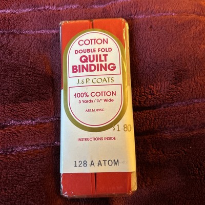 Vintage J&P 100% Cotton Quilt Binding 3 yards 7/8 Wide