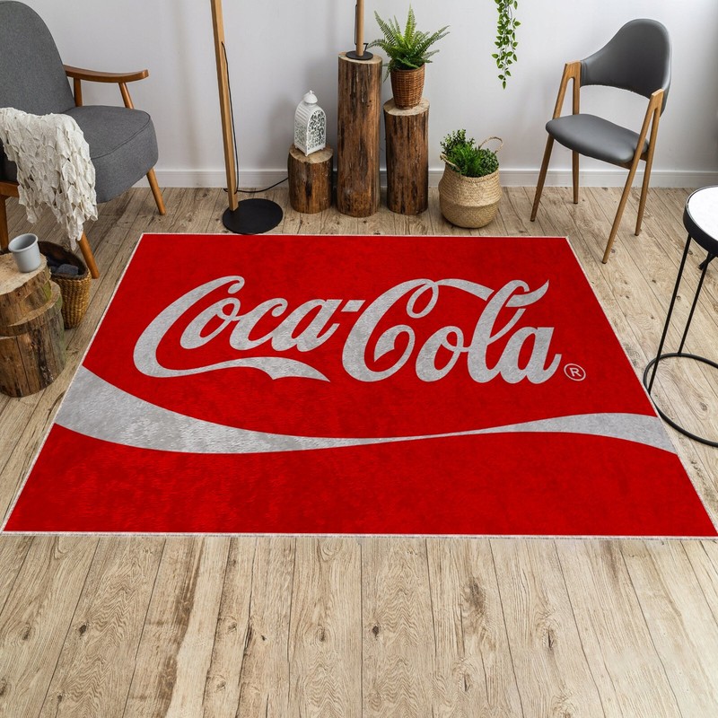 Coca Cola Popular Rug, Coca-cola Logo Area Rug, Red area