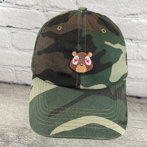 Kanye West College Dropout Bear Hat, College Dropout Cap, Old School Camo,  Adj